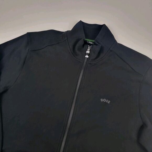 Hugo Boss Jacket Men's Large Black Full Zip Long Sleeve Stretch Casual - Picture 3 of 15